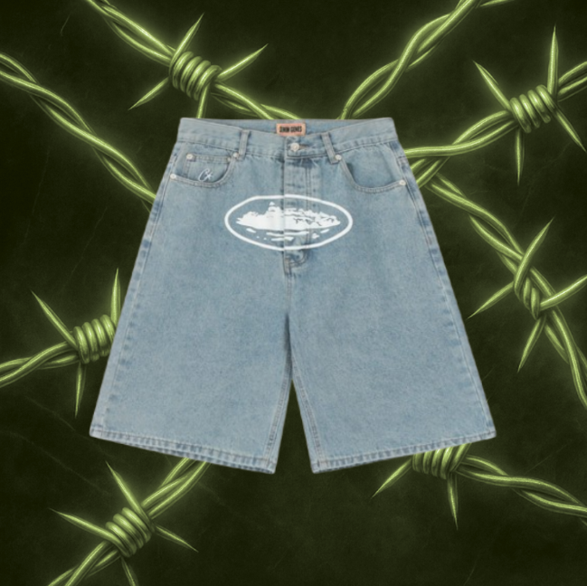 Corteiz Baggy Denim Short "Blue"