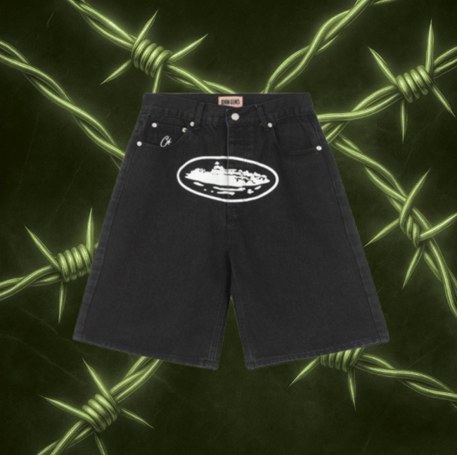 Corteiz Baggy Denim Short "Black"