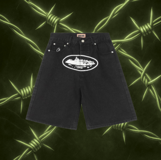 Corteiz Baggy Denim Short "Black"